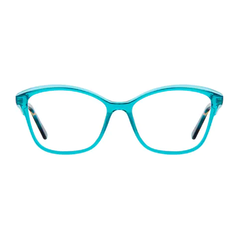 Cat-eye Transparent Blue Eyeglasses