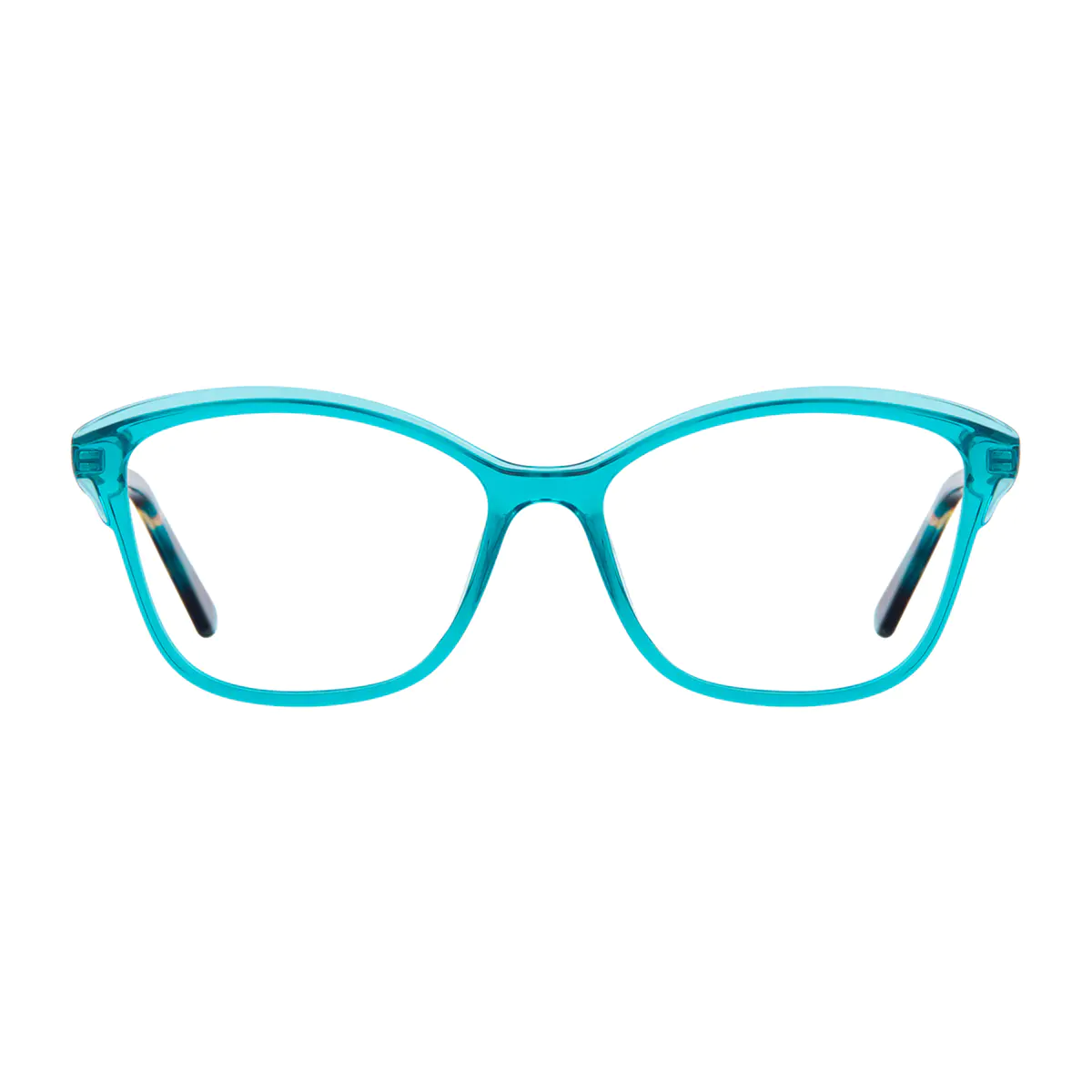 Cat-eye Transparent Blue Eyeglasses