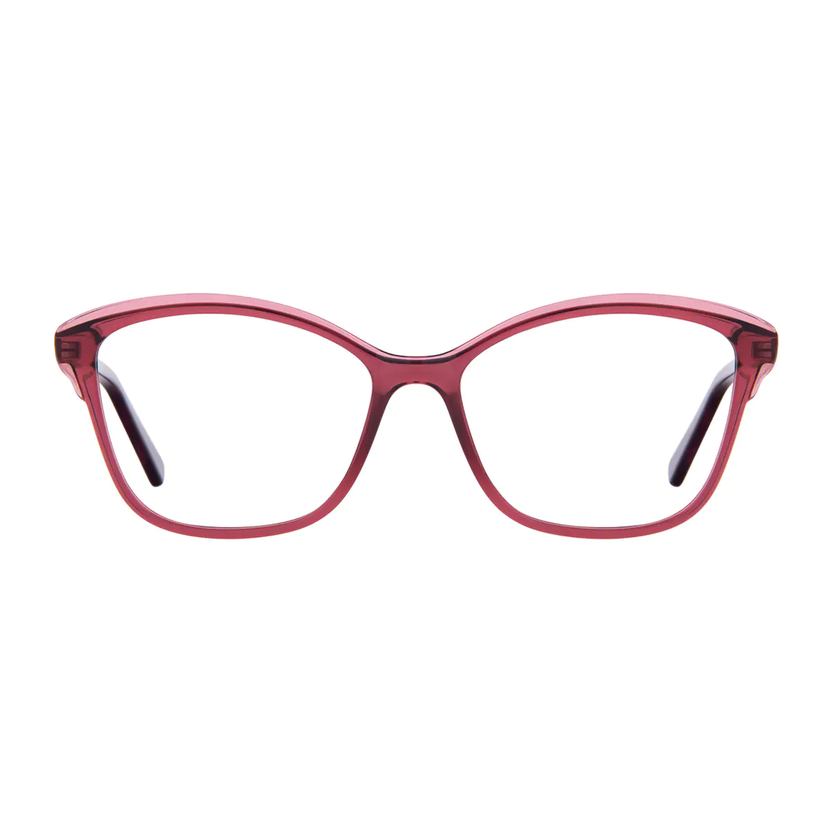 Cat-eye Transparent Red Eyeglasses
