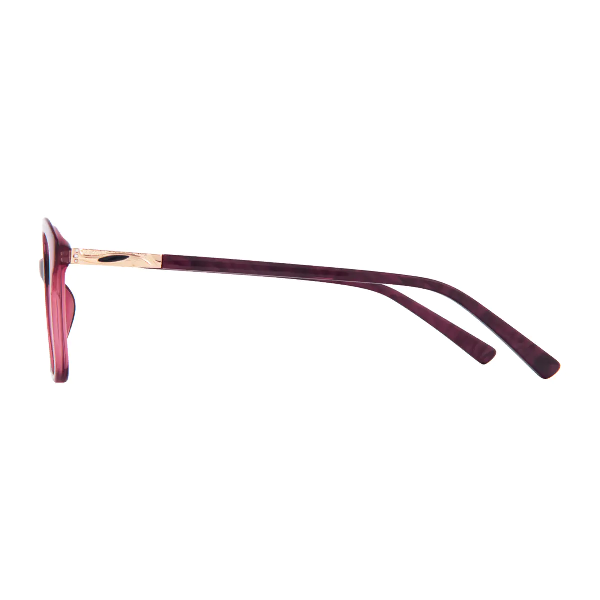 Cat-eye Transparent Red Eyeglasses