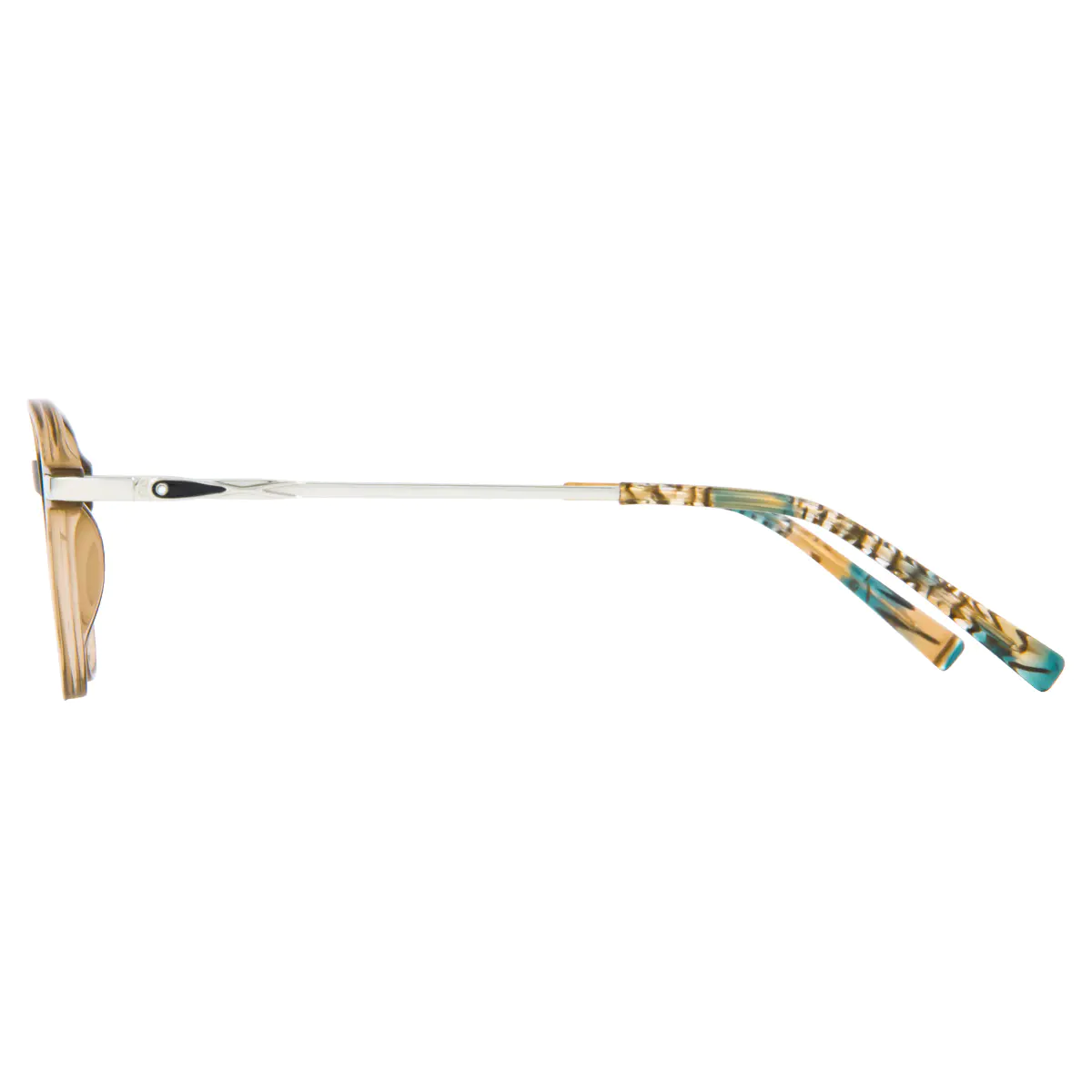 Round Transparent Brown Eyeglasses
