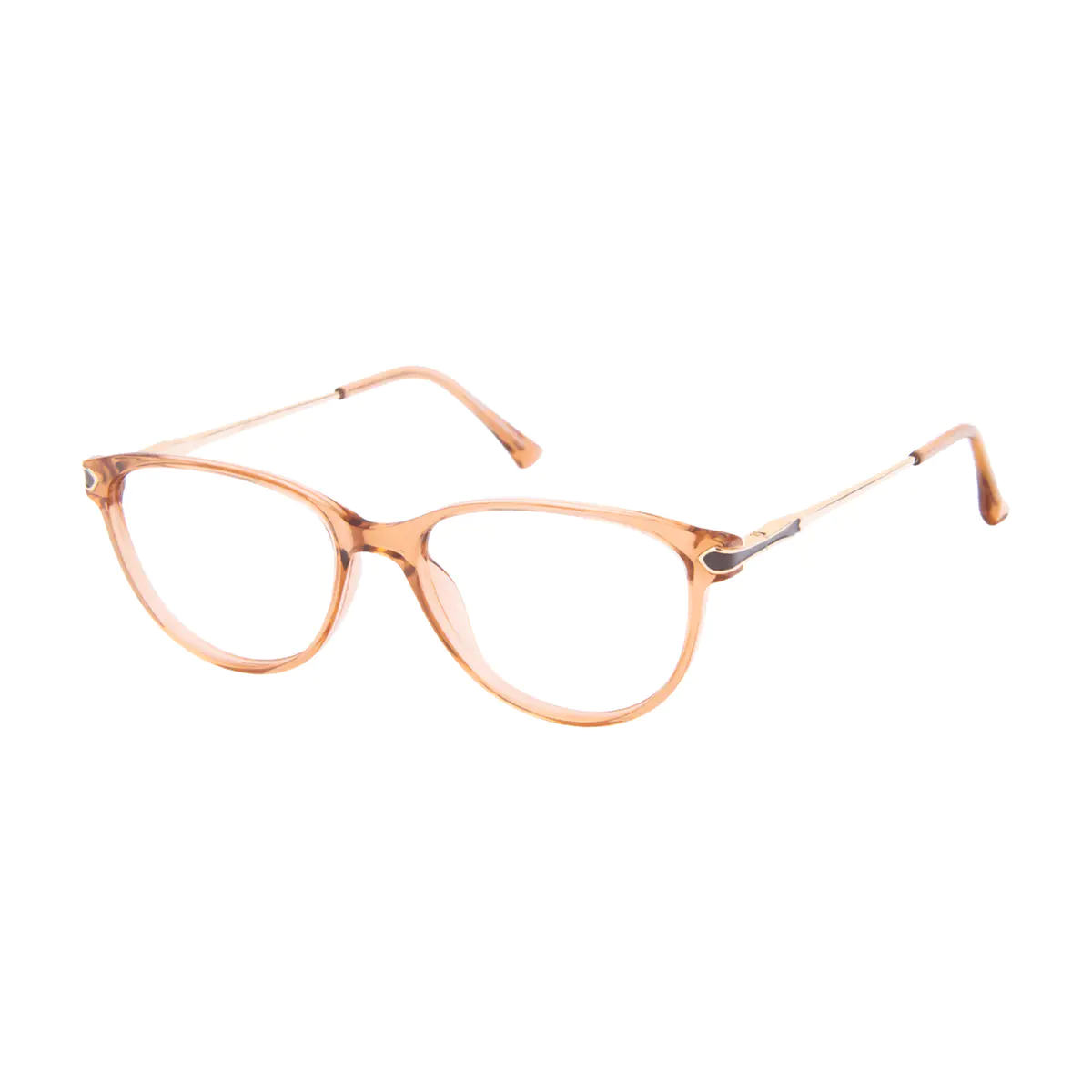 Cat-eye Light Brown Eyeglasses