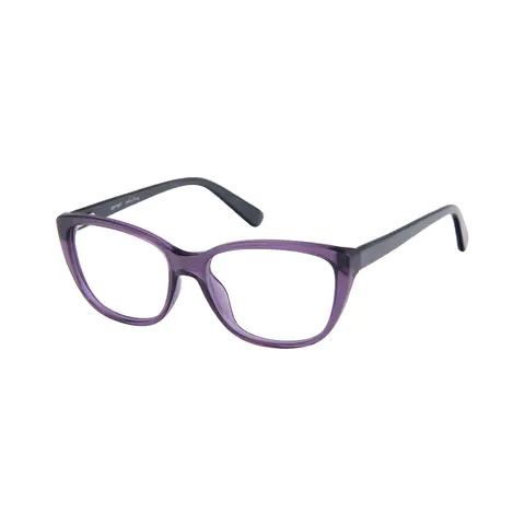 Oval Transparent Purple Eyeglasses