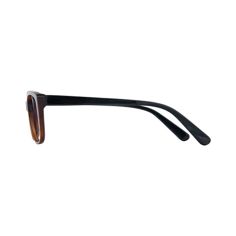Oval Transparent Brown Eyeglasses