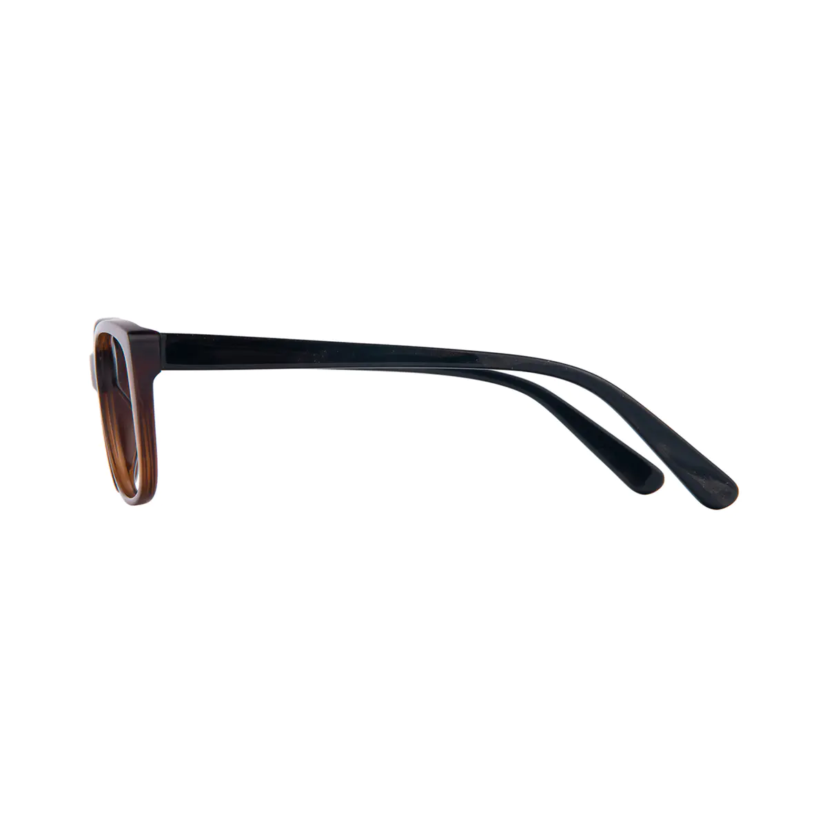 Oval Transparent Brown Eyeglasses