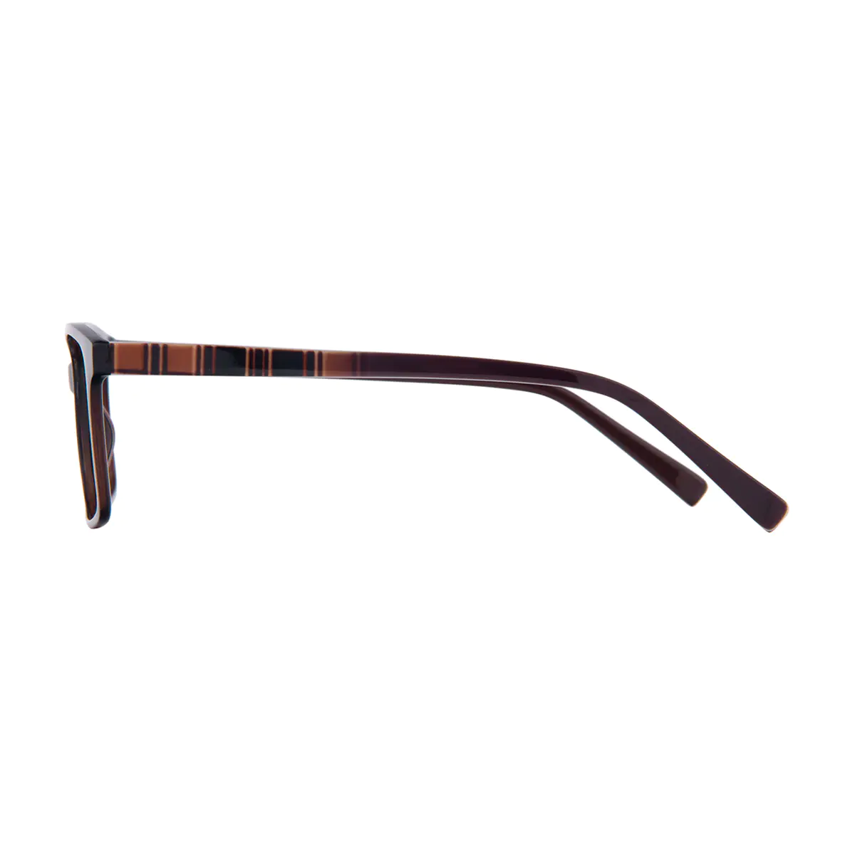 Rectangle Brown Eyeglasses