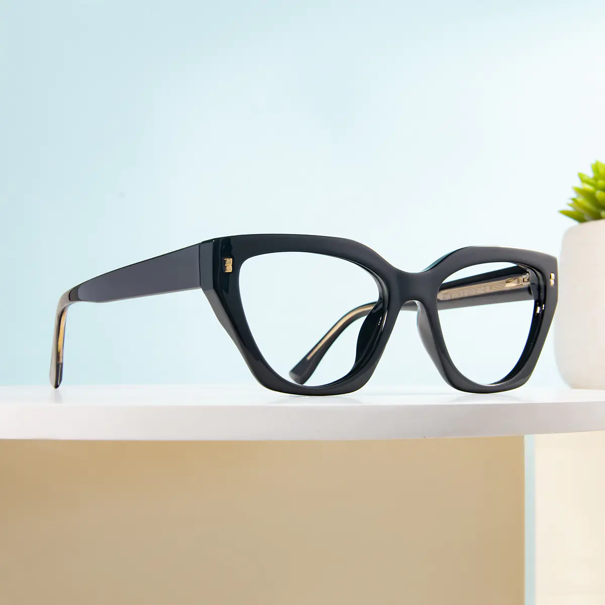 Square Black Eyeglasses
