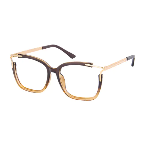 Square Brown/Yellow Eyeglasses