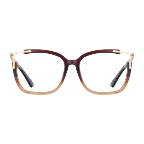 Square Brown/Yellow Eyeglasses