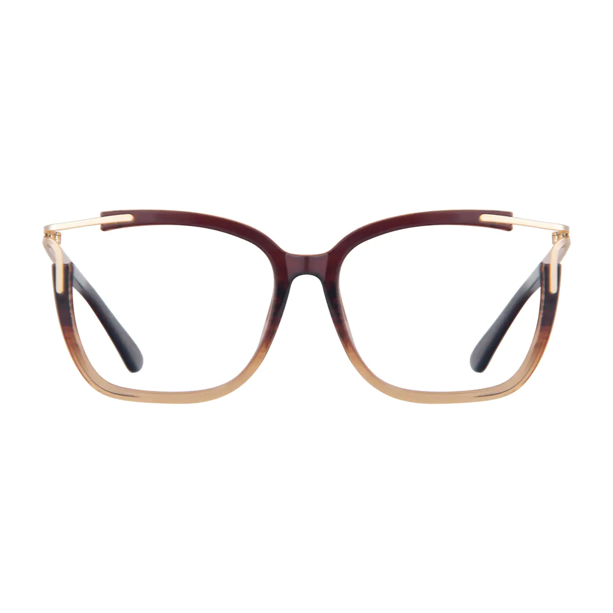 Square Brown/Yellow Eyeglasses