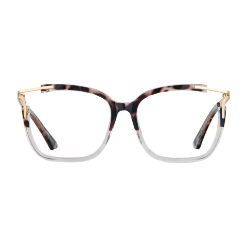 Square Tortoiseshell/Clear Eyeglasses