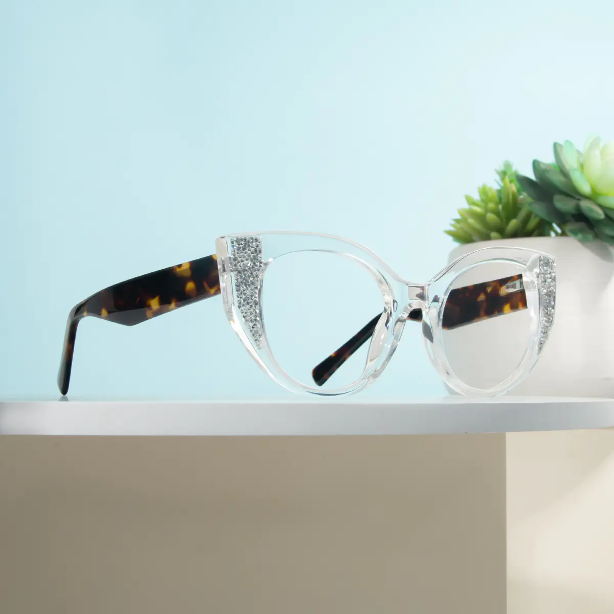 Cat-eye Clear Eyeglasses