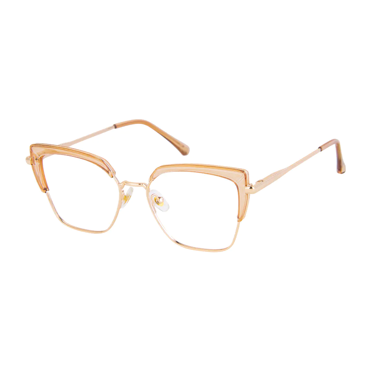 Cat-eye Light Brown Eyeglasses