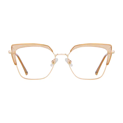 Cat-eye Light Brown Eyeglasses