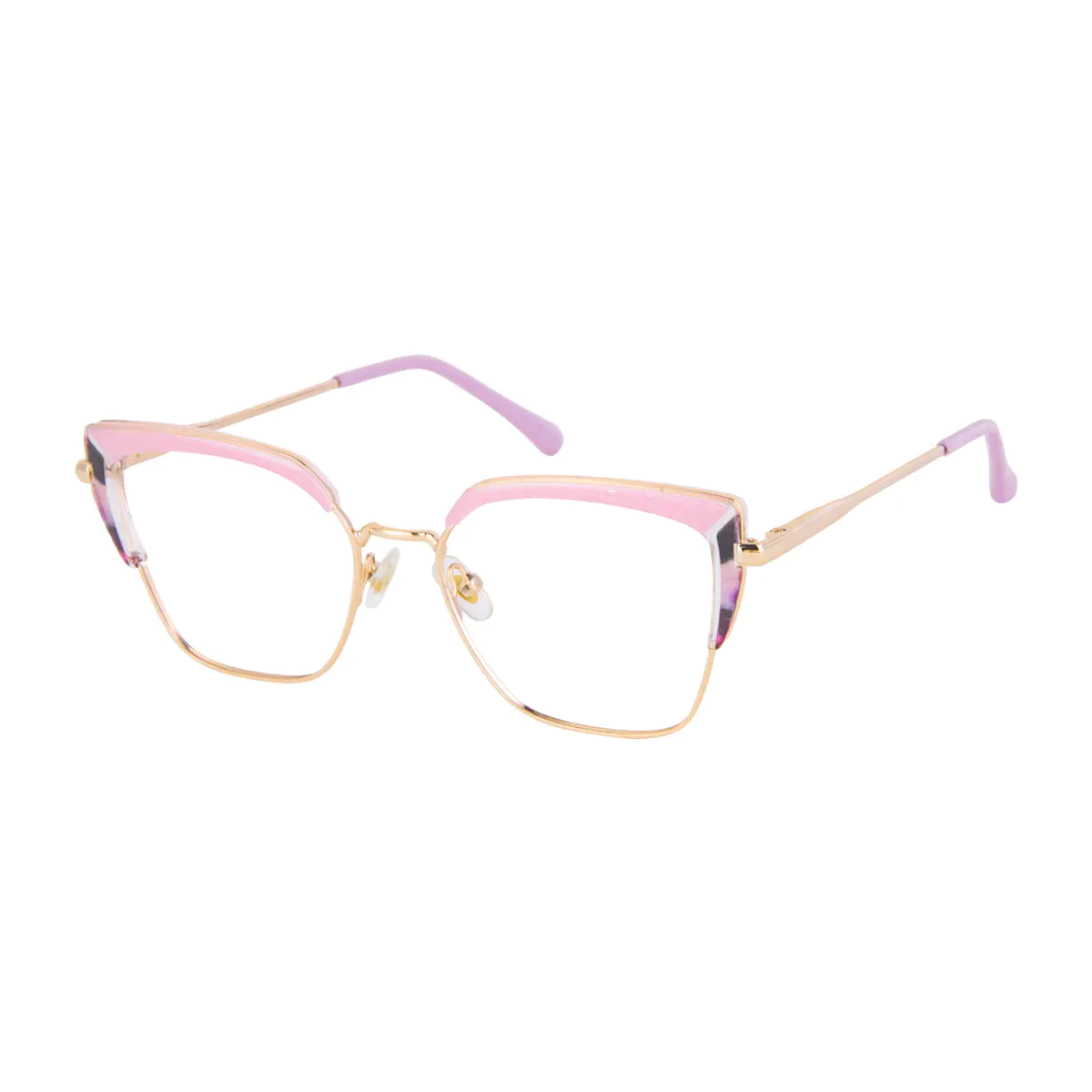 Cat-eye Pink/Gold Eyeglasses