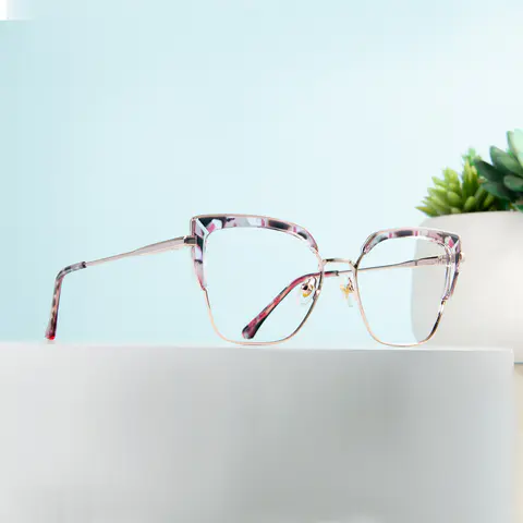 Cat-eye Pink Tortoiseshell Eyeglasses