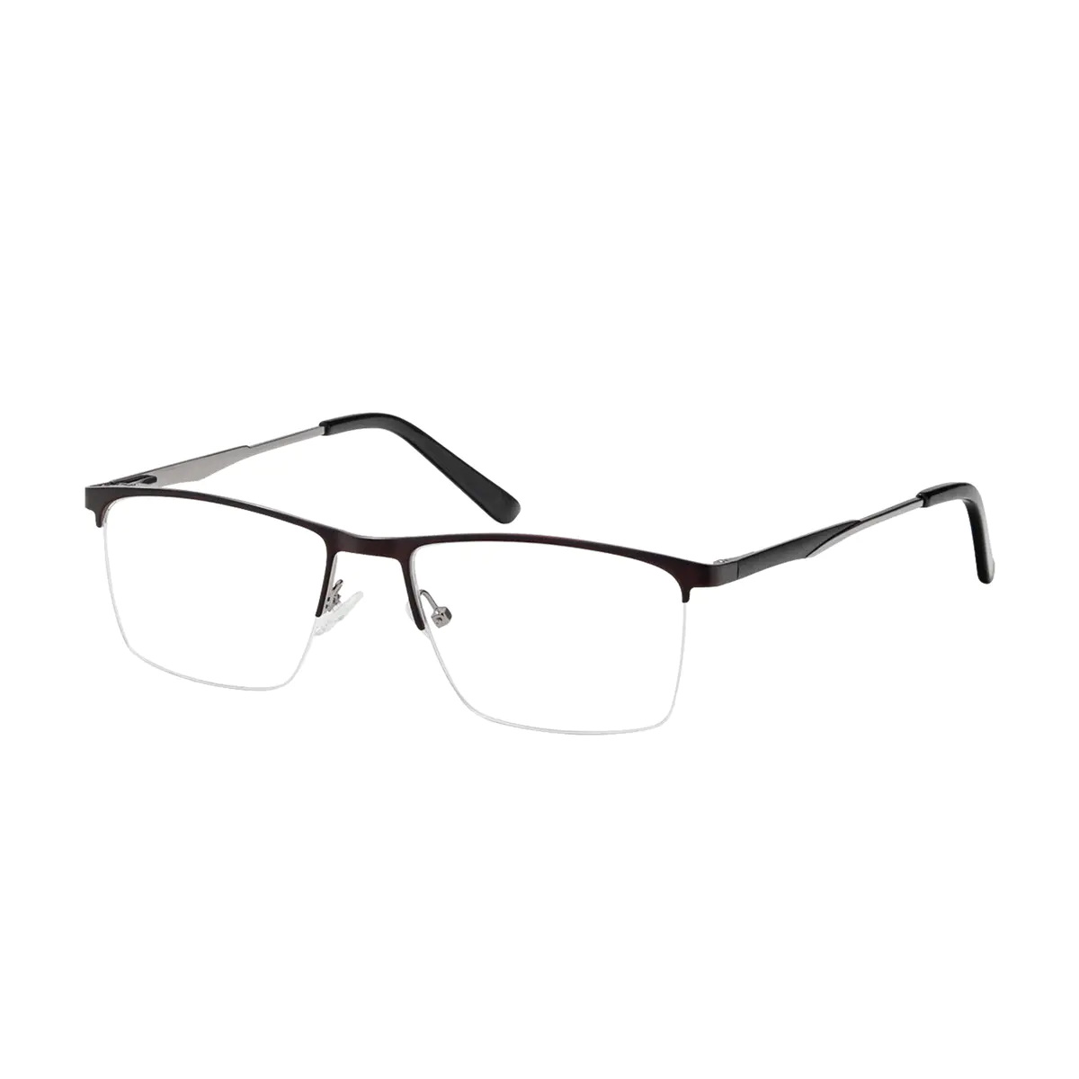 Rectangle Brown Eyeglasses