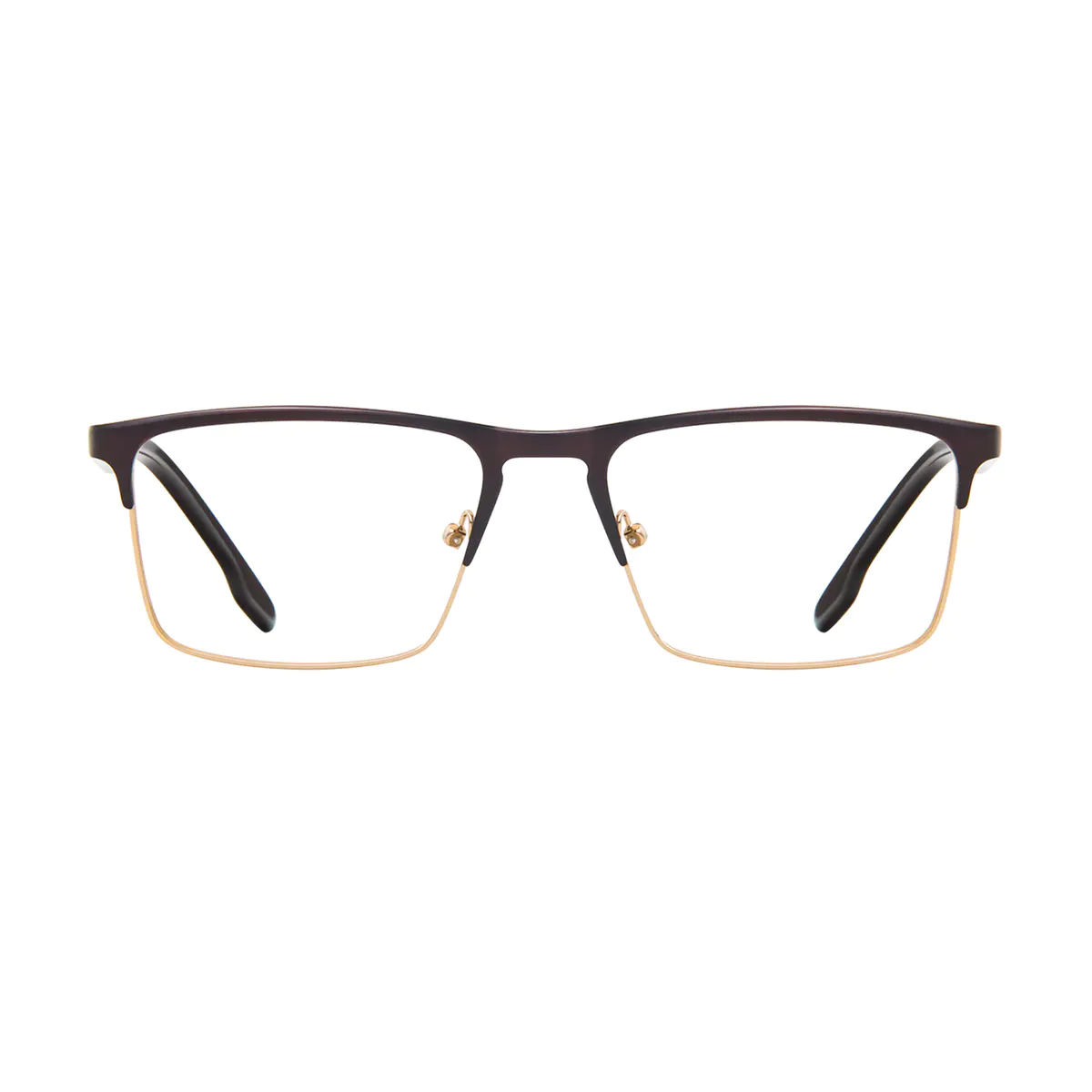 Rectangle Brown Eyeglasses