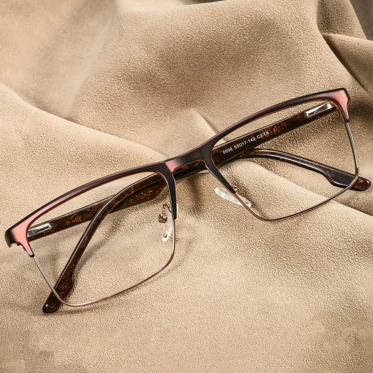 Rectangle Brown Eyeglasses