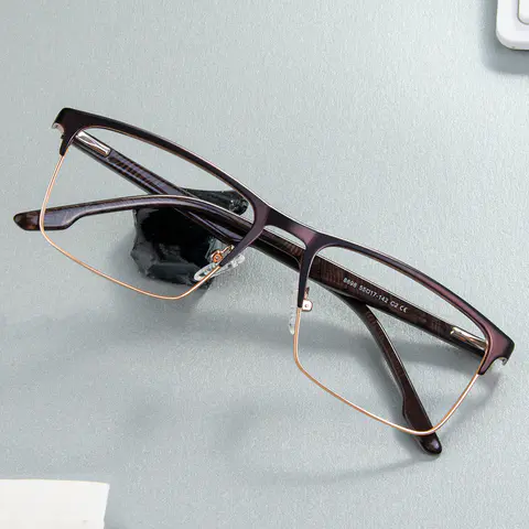 Rectangle Brown Eyeglasses