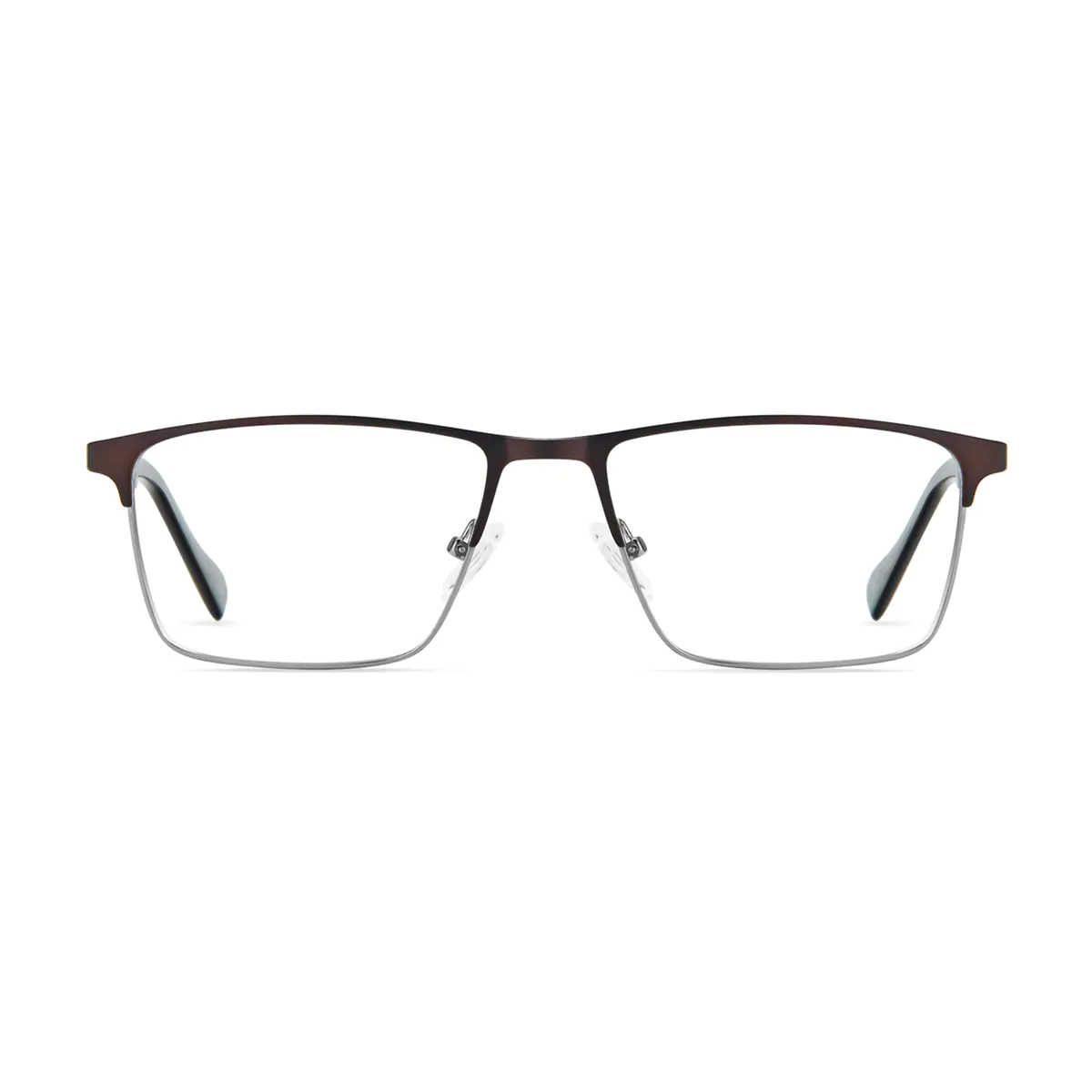 Rectangle Brown Eyeglasses