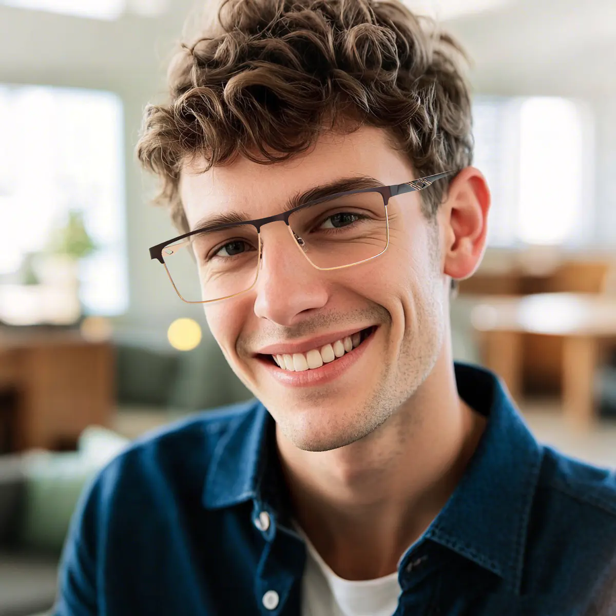 Browline Brown Eyeglasses