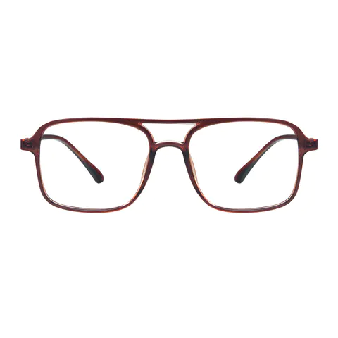 Aviator Transparent Brown Eyeglasses
