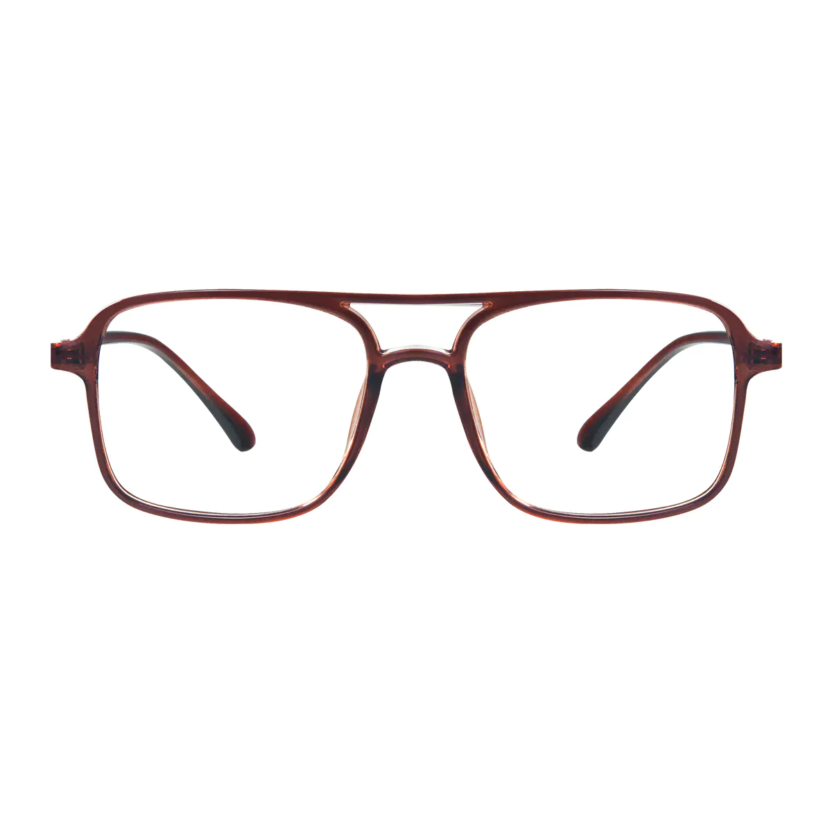 Aviator Transparent Brown Eyeglasses