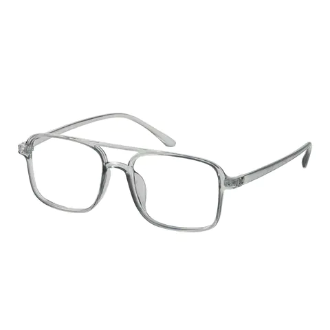 Aviator Transparent Gray Eyeglasses