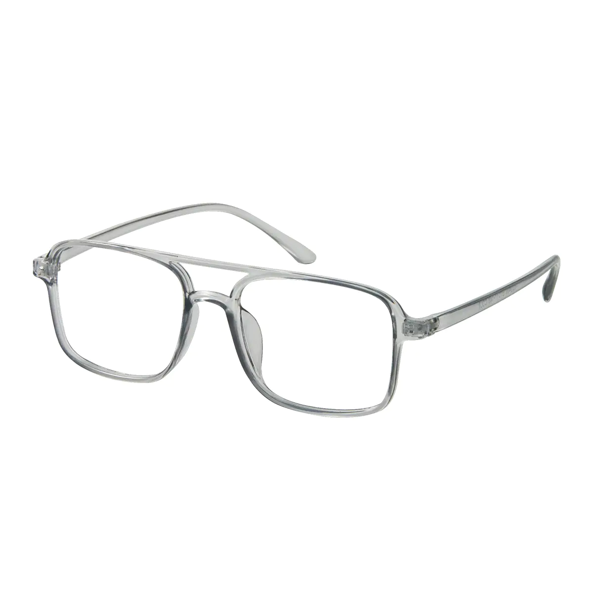 Aviator Transparent Gray Eyeglasses