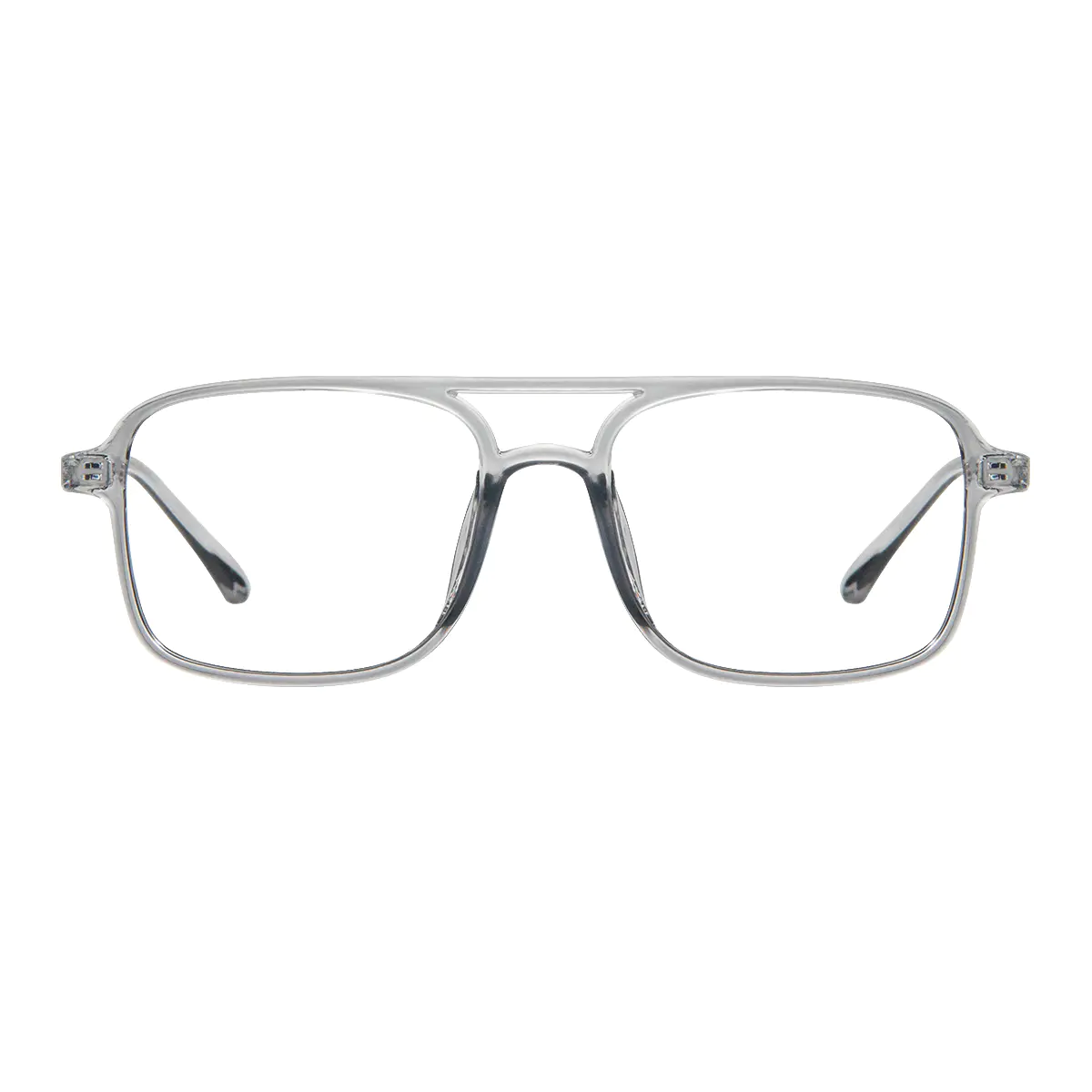 Aviator Transparent Gray Eyeglasses