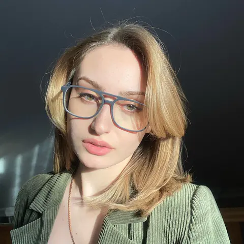 Aviator Transparent Gray Eyeglasses