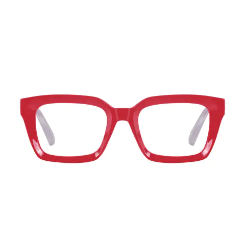 Square Red Eyeglasses