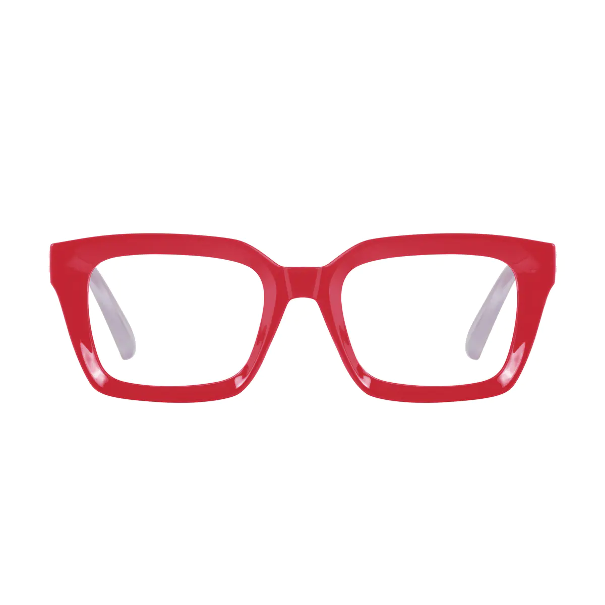 Square Red Eyeglasses