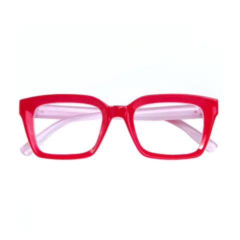Square Red Eyeglasses
