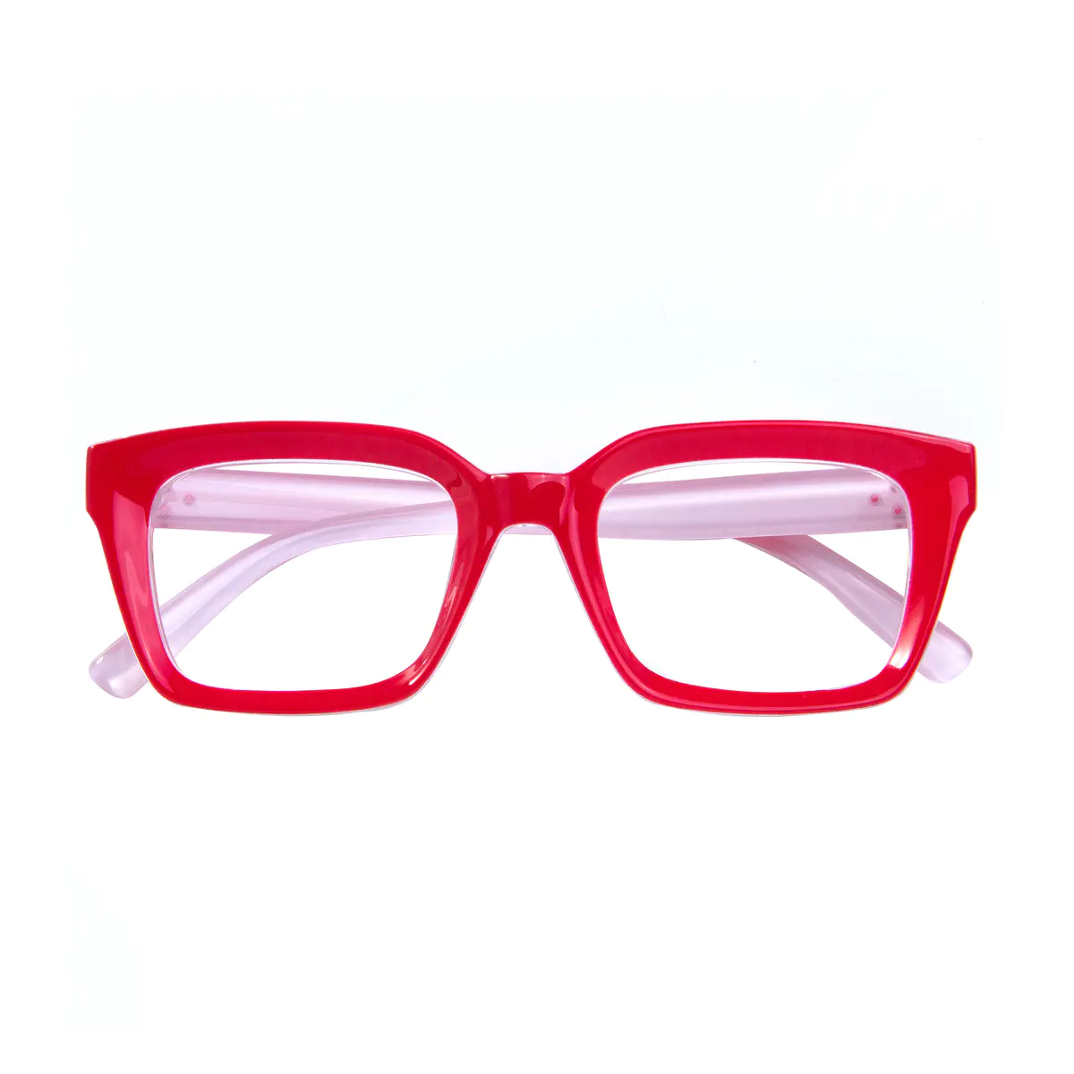 Square Red Eyeglasses