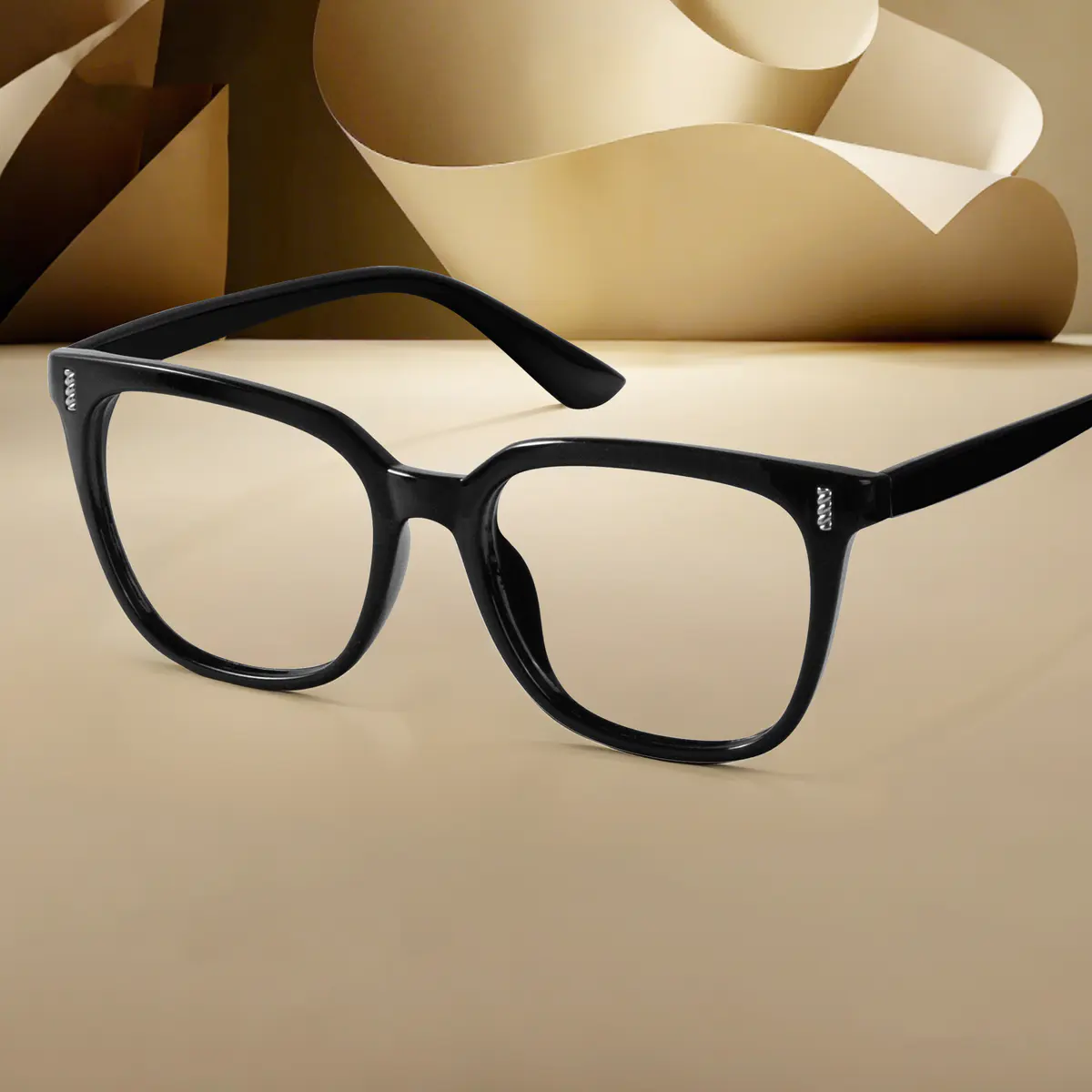 Square Black Eyeglasses
