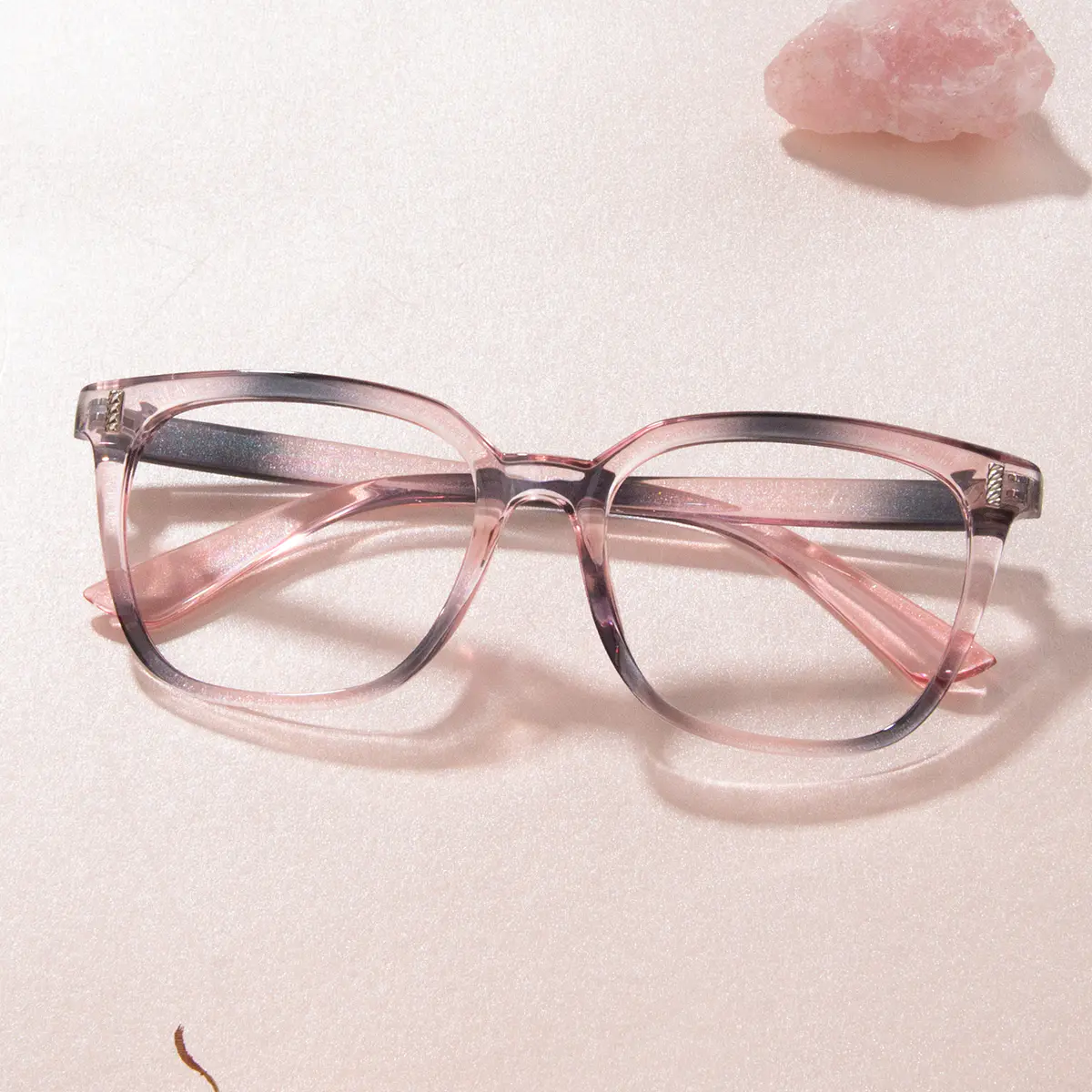 Square Gradient Pink Eyeglasses