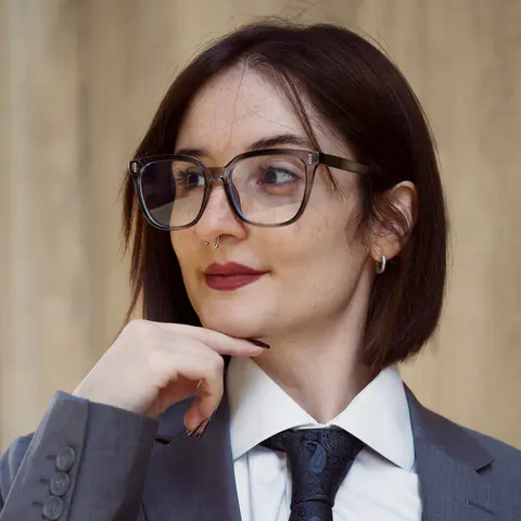 Square Gradient Gray Eyeglasses