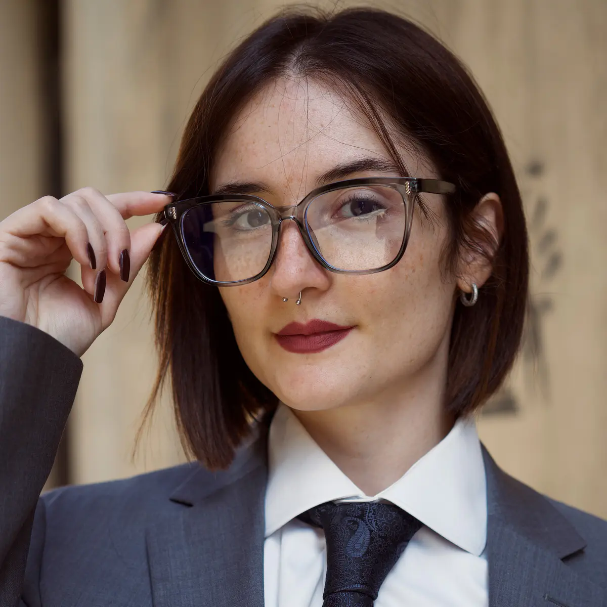 Square Gradient Gray Eyeglasses