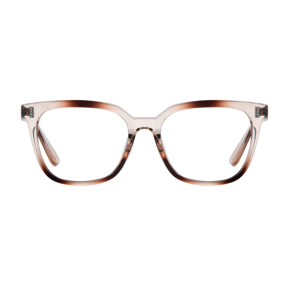 Square Gradient Brown Eyeglasses