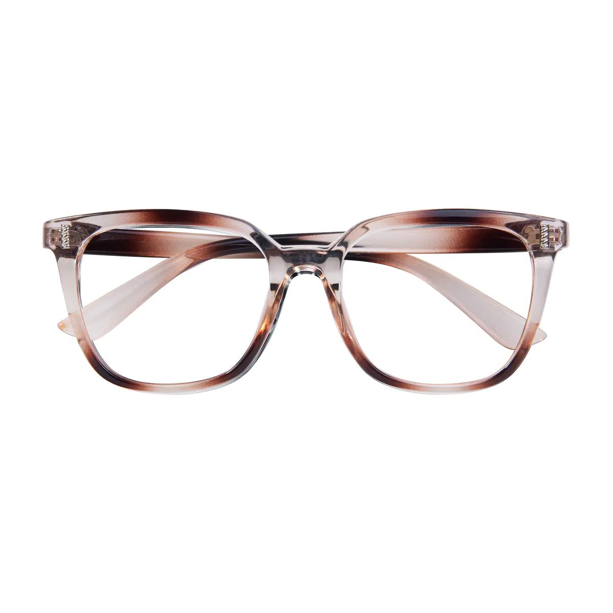 Square Gradient Brown Eyeglasses