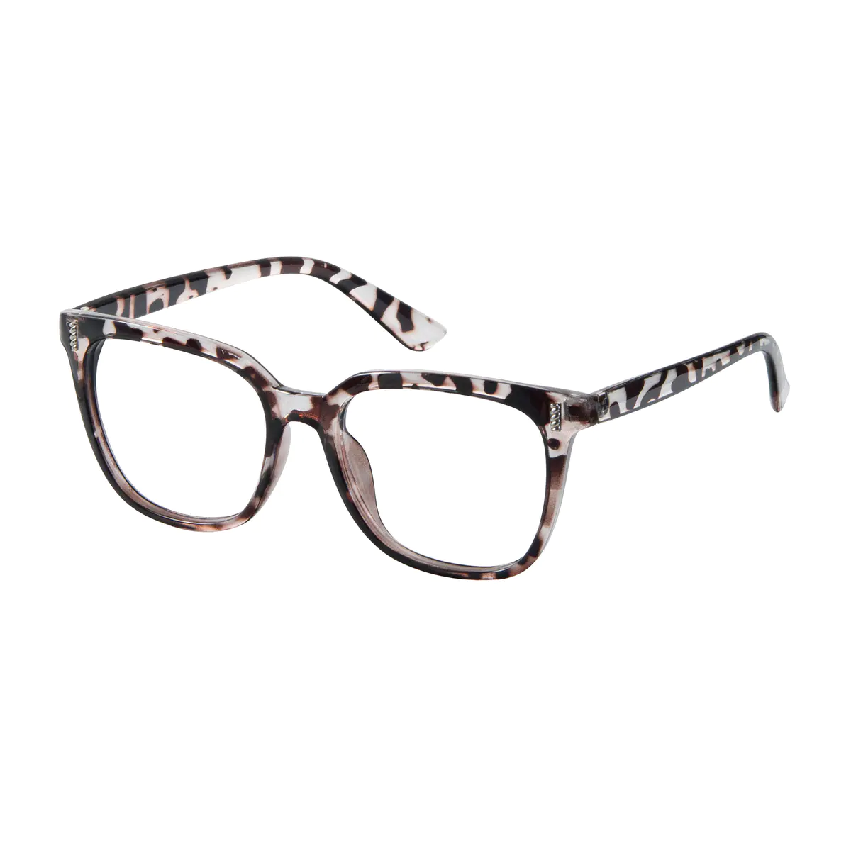 Square Ivory Tortoiseshell Eyeglasses