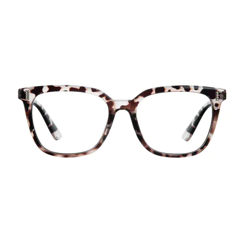 Square Ivory Tortoiseshell Eyeglasses