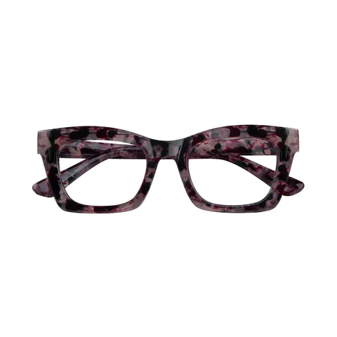 Square Ruby Tortoiseshell Eyeglasses