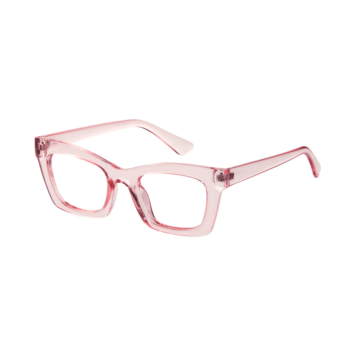 Square Pale Pink Eyeglasses