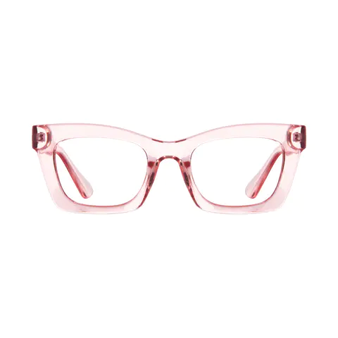 Square Pale Pink Eyeglasses