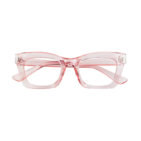 Square Pale Pink Eyeglasses