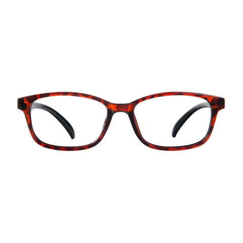 Rectangle Ruby Tortoiseshell Eyeglasses