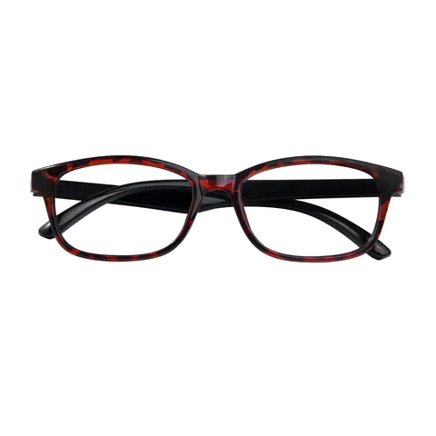 Rectangle Ruby Tortoiseshell Eyeglasses
